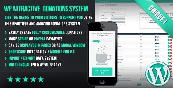 WP Attractive Donations System Easy Stripe & Paypal donations