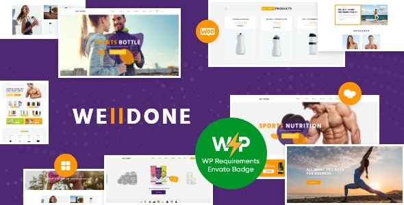 Welldone Sports & Fitness Nutrition and Supplements Store WordPress Theme