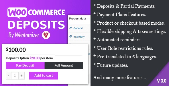 WooCommerce Deposits Partial Payments Plugin