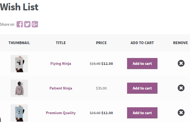 WooCommerce Wishlists