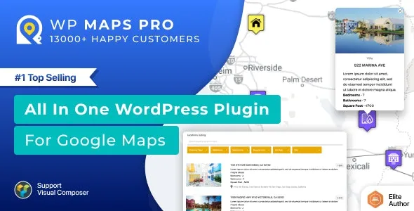 WordPress Plugin for Google Maps WP MAPS PRO