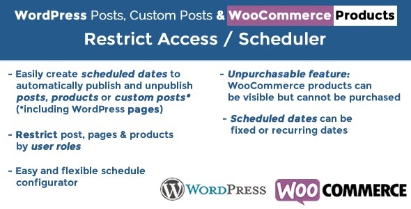 WordPress Posts & WooCommerce Products Scheduler