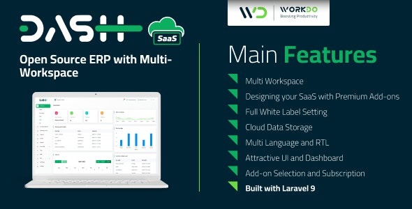 WorkDo Dash SaaS - Open Source ERP with Multi-Workspace