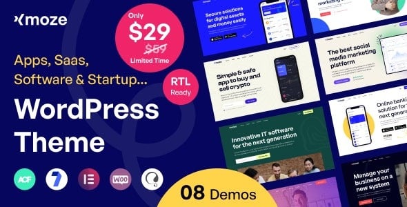 Xmoze - Saas Software Startup WordPress