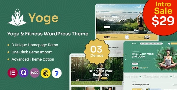 Yoge - Fitness and Yoga WordPress Theme