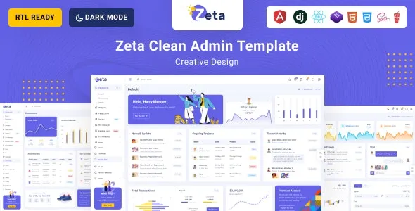 Zeta - Bootstrap HTML Admin & Dashboard Template