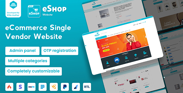 eShop Web eCommerce Single Vendor Website - eCommerce Store Website