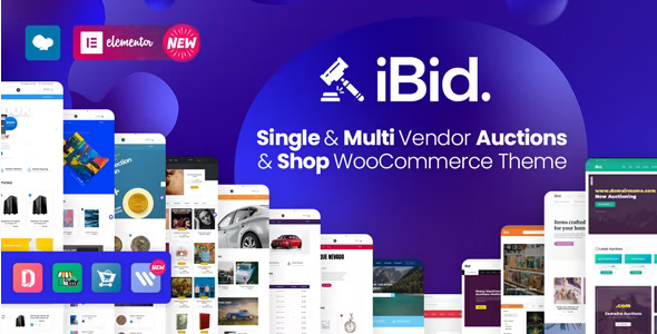 iBid Multi Vendor Auctions WooCommerce Theme