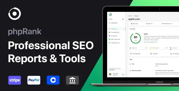 phpRank SEO Reports & Tools Platform (SaaS)