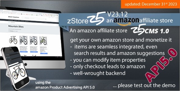 zStore an amazon affiliate Store PA API