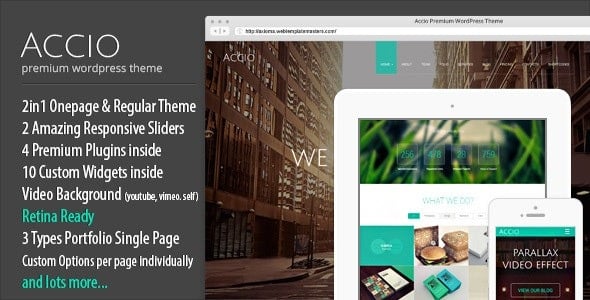 Accio - Responsive Onepage Parallax Agency WP Theme