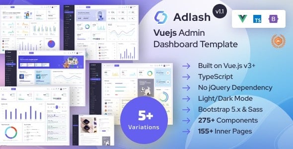 Adlash - Vuejs Admin Dashboard Template