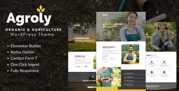 Agroly - Organic & amp Agriculture Food WordPress Theme