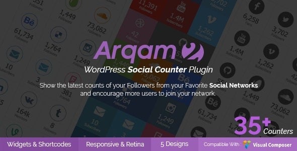 Arqam - Social Counter Plugin for WordPress