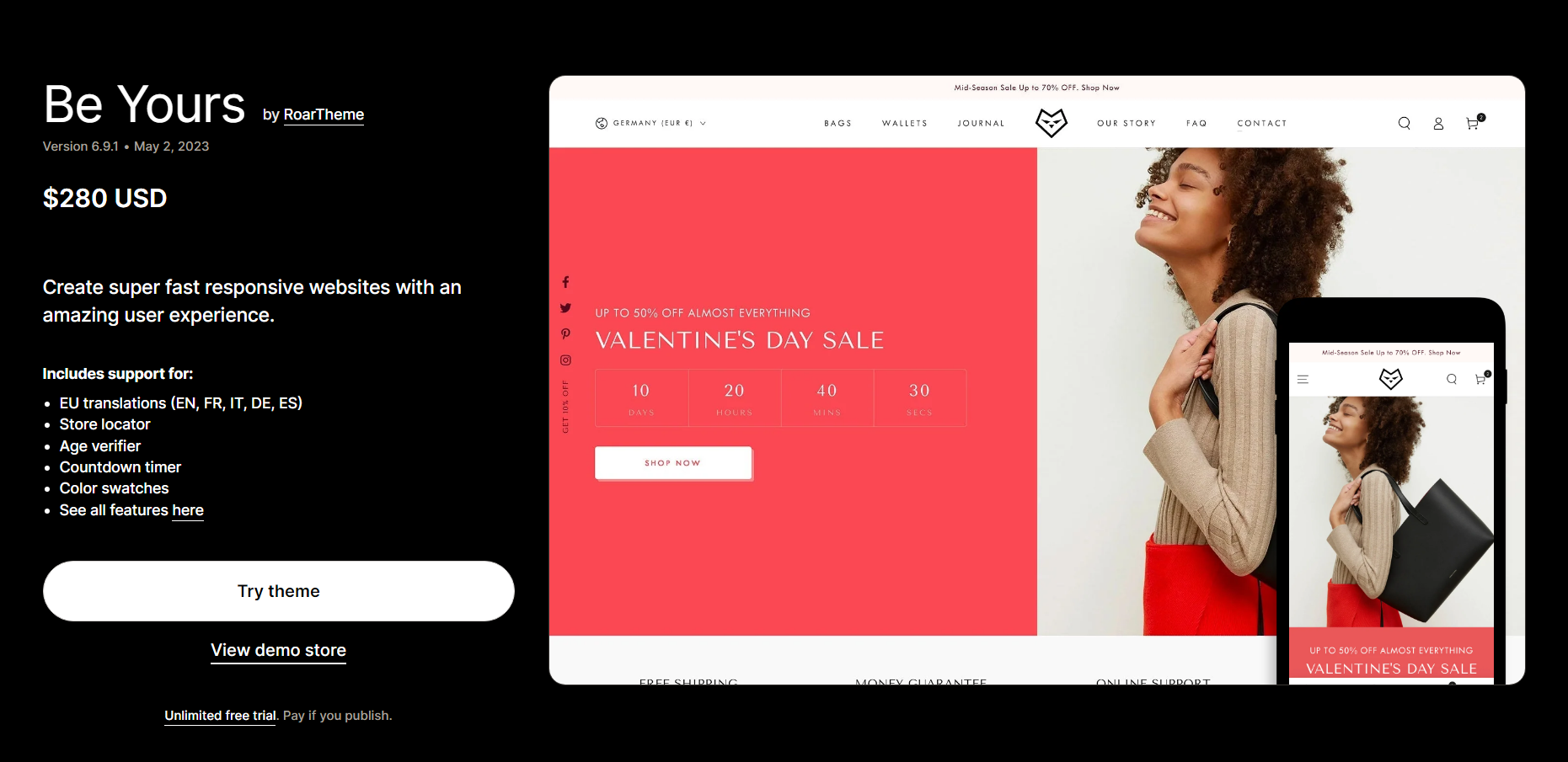 Be Yours Shopify Theme