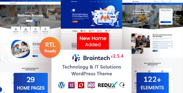 Braintech Technology & IT Solutions WordPress Theme