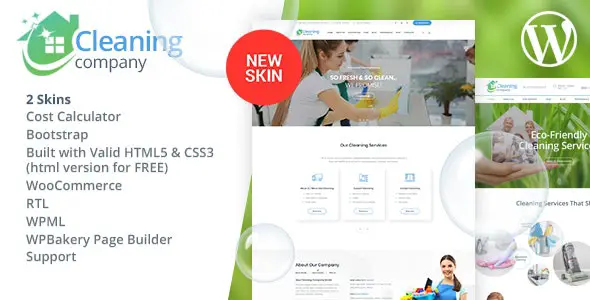 Cleaning Services WordPress Theme + RTL