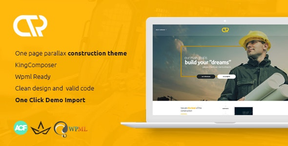 Consta - One Page Construction WordPress Theme