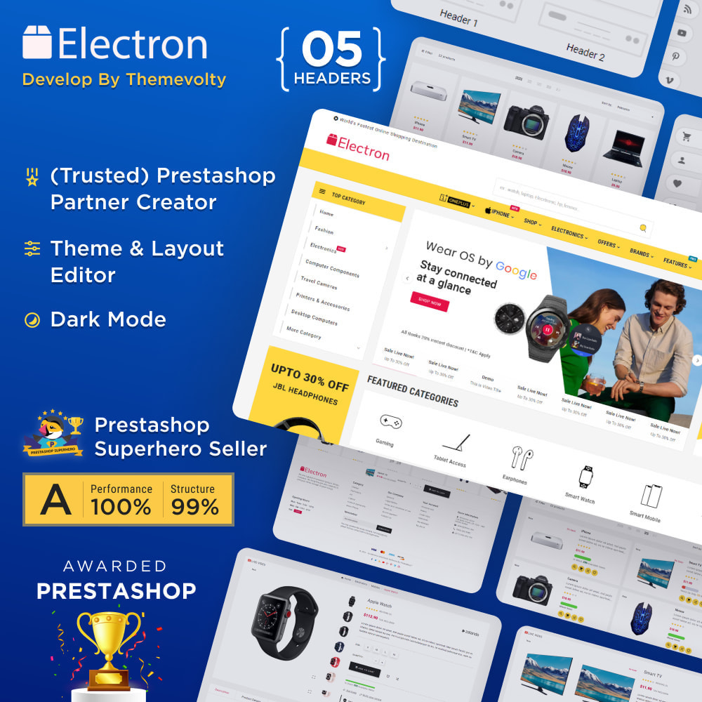 Electron Mega Electronic Super Store Template Prestashop