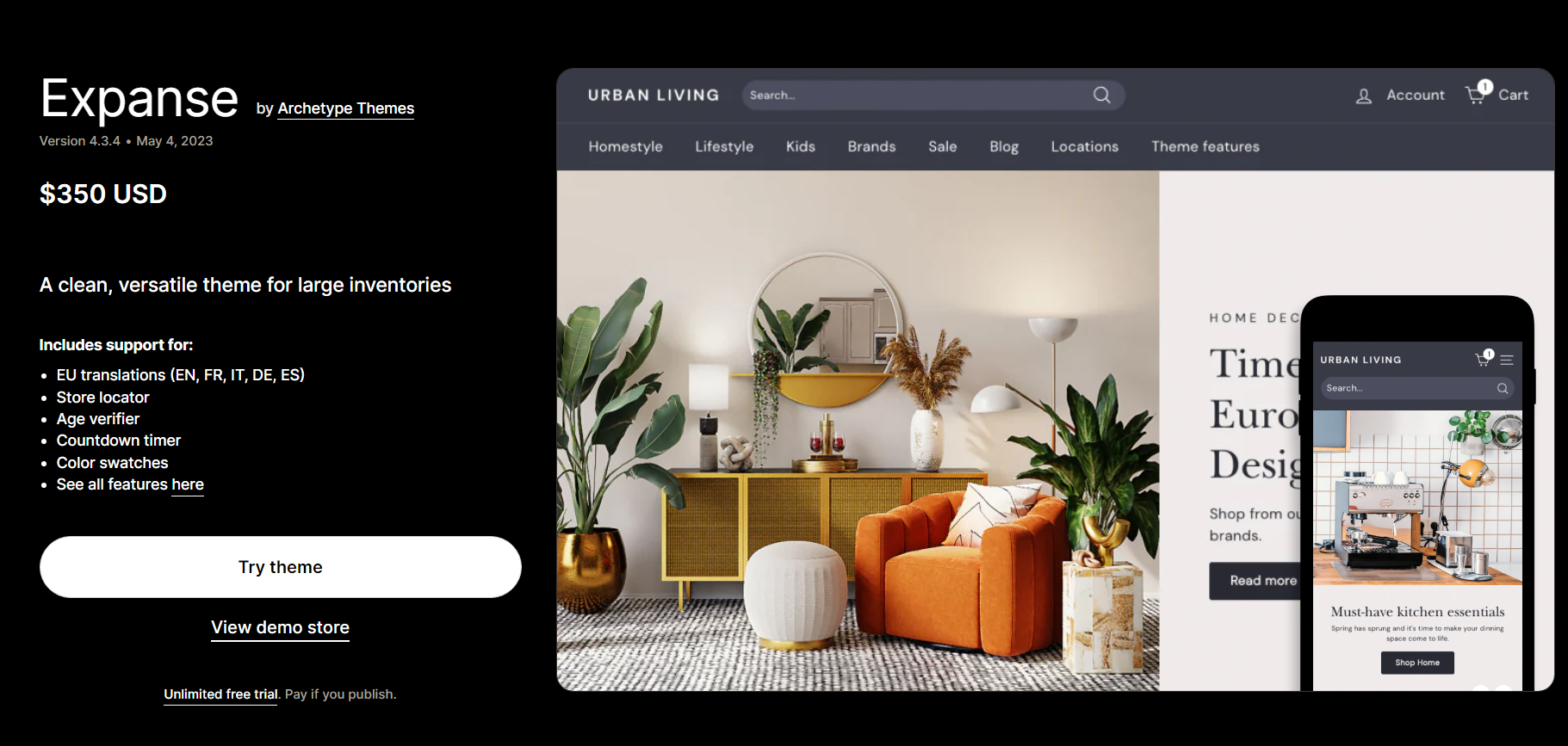 Expanse Shopify Theme