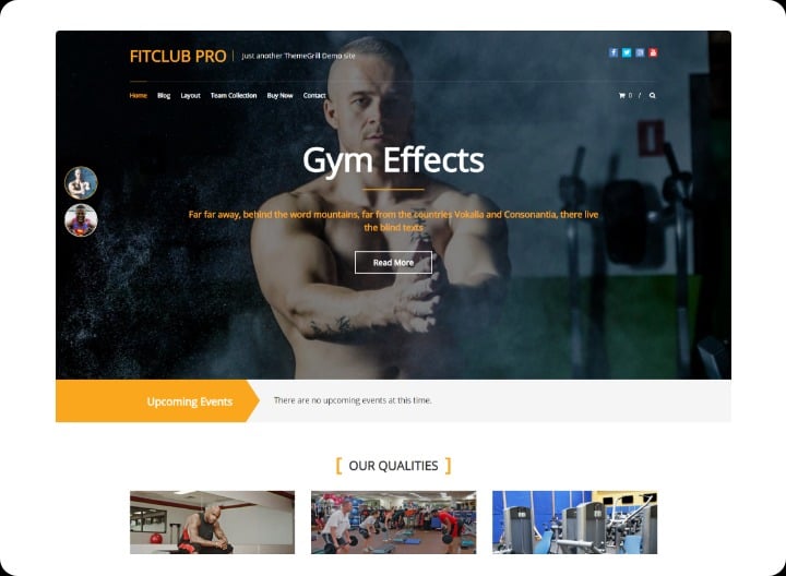 FitClub Pro Fitness WordPress Theme