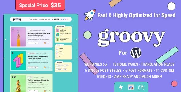 Groovy - Modern & Lightweight Blog for WordPress