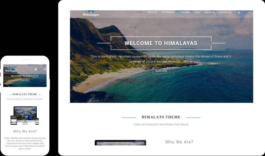 Himalayas Pro One Page WordPress Theme