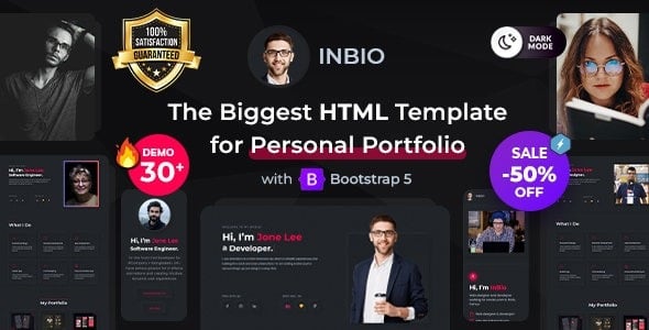 InBio One Page Personal Portfolio Template