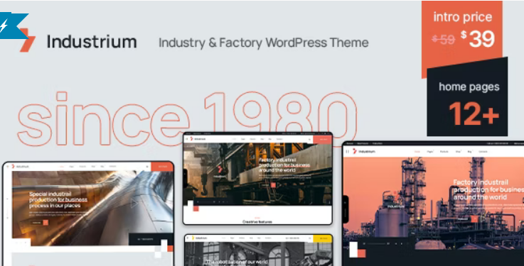 Industrium - Industry & Factory WordPress Theme