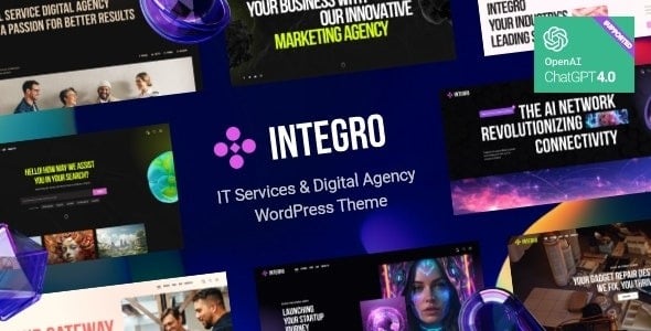 Integro IT Services & Digital Agency WordPress Theme