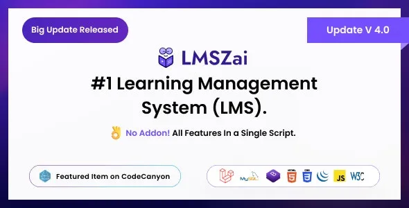 LMSZAI Learning Management System (Laravel) + LMSzai Ai Addon