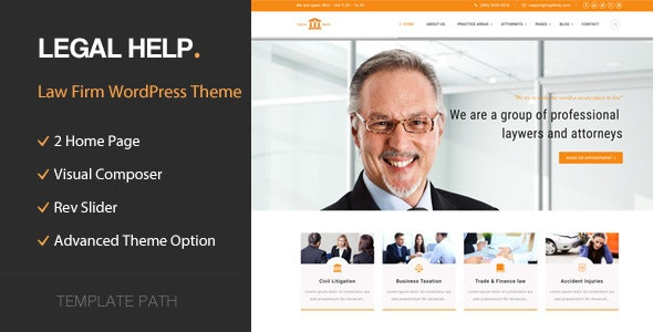 Legal Help Law Firm WordPress Theme