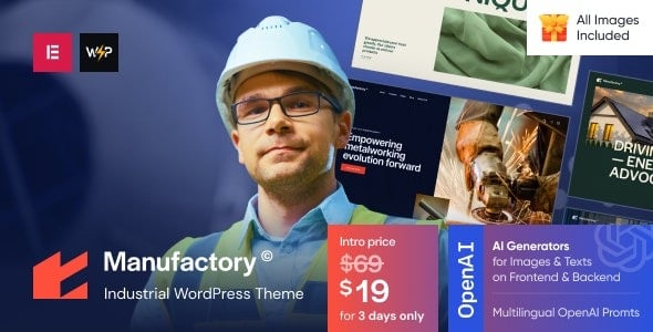 Manufactory Industrial WordPress Theme