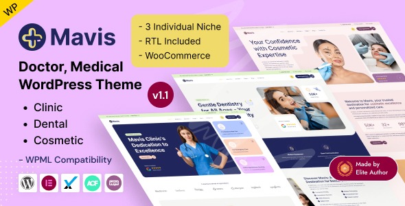 Mavis - Doctor & Medical Clinic Elementor WordPress Theme