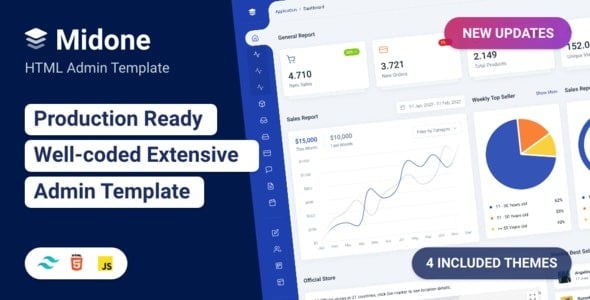 Midone - HTML Admin Dashboard Template