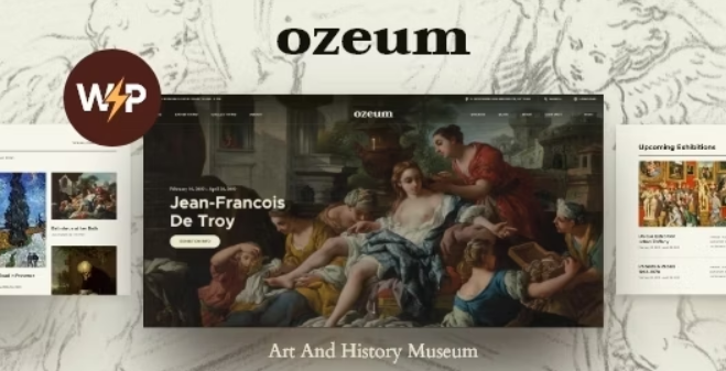 Ozeum Modern Art Gallery and Creative Online Museum WordPress Theme +RTL