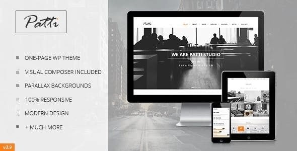 Patti - Parallax One Page WordPress Theme