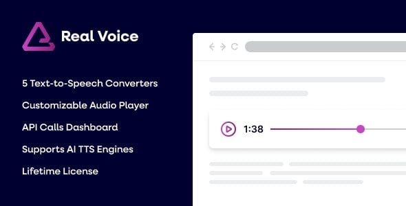 Real Voice AI Text to Speech Plugin for WordPress