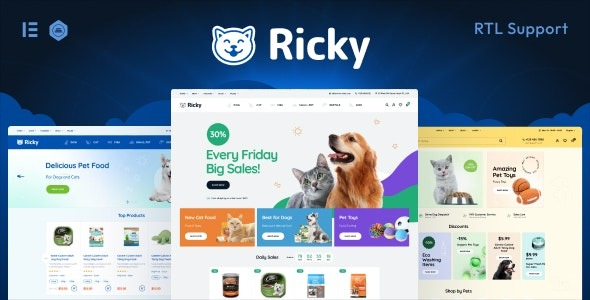 Ricky - Pet Shop & Care WooCoomerce Theme