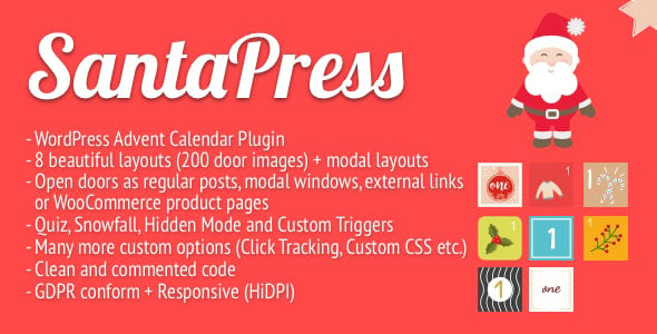 SantaPress WordPress Advent Calendar Plugin & Quiz