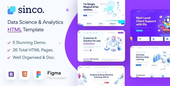 Sinco Data Science & Analytics HTML Template