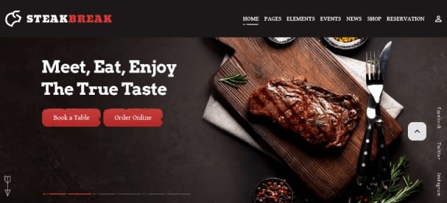 SteakBreak - Meat Restaurant WordPress Theme