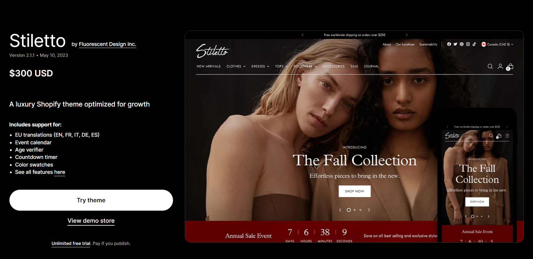 Stiletto Shopify Theme