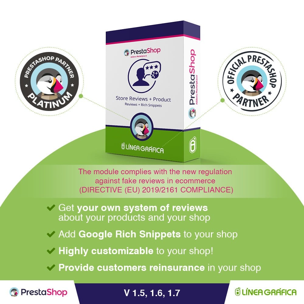 Store Reviews + Product Reviews + Google Rich Snippets Prestashop