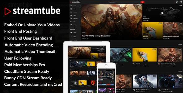 StreamTube + Addons - Video WordPress Theme