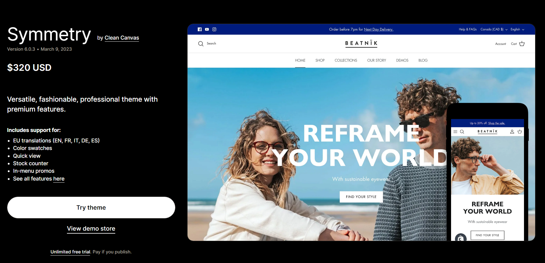 Symmetry Shopify Theme