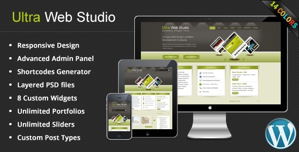 Ultra Web Studio - Blog & Portfolio WordPress Theme