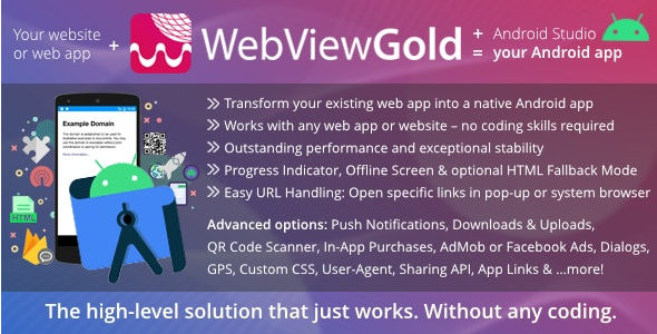 WebViewGold for Android - WebView URL/HTML to Android app + Push