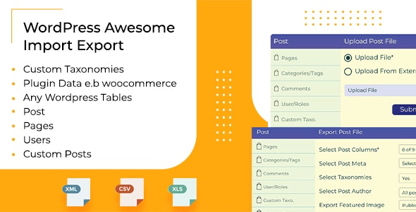 WordPress Awesome Import & Export Plugin