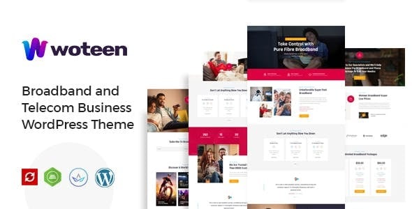 Woteen - Broadband and Telecom Business WordPress Theme